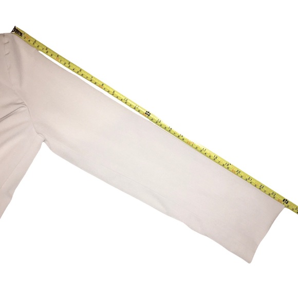 White Blazer Ruffle Trim Business Professional Work Necessary Objects Medium - Picture 13 of 13